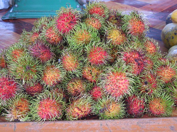 Rambutan auf dem Markt von Bang Niang