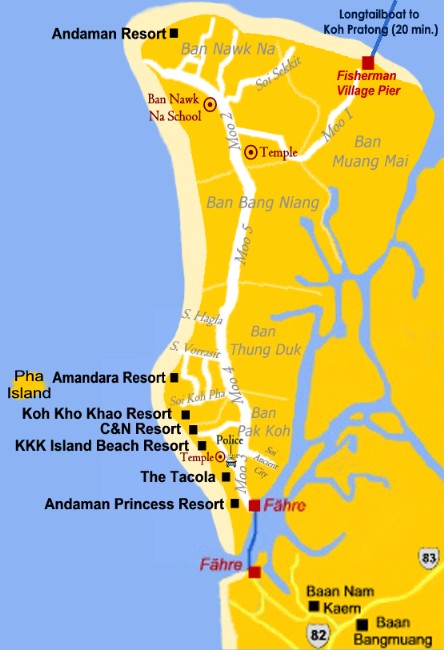 Koh Kho Khao -  - Khaolak Map